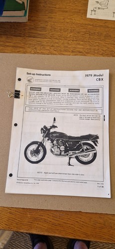 Honda cbx 1000 - cbx, istruzioni