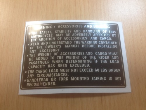 Cbx1000 decalcomania warning - cbx1000, "warning